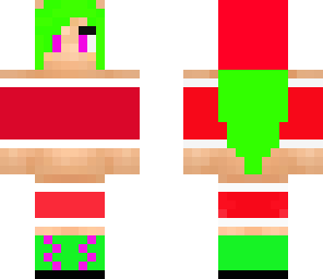 green santa girl
