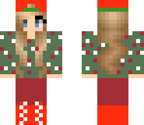 christmas hat and sweater girl