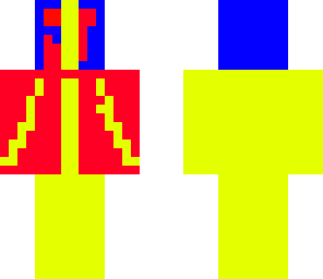 red blue yellow person