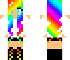 rainbow hair girl