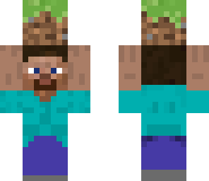 steve holding grass