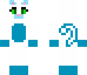 cutie cyan white green kitten