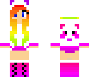 super cute rainbow panda girl