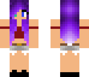 purple hair cute girl