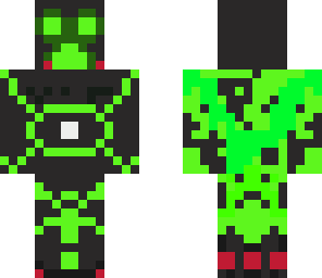 black  red  green creeper