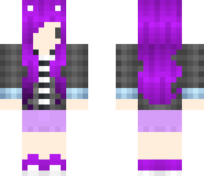 cute purple panda girl