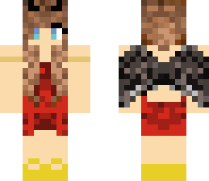 demon girl in red dress