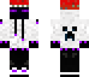 enderman on a hoodie with christmas hat