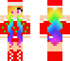 rainbow christmas girl