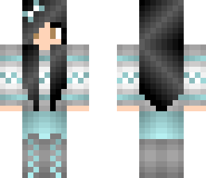 black haired winter girl