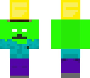 zombie hero brine holding a gold block