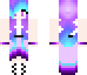 purple and blue prom girl