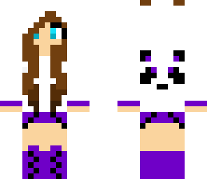 cute purple panda girl