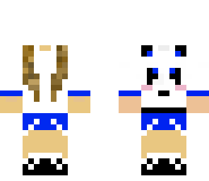 blue panda girl