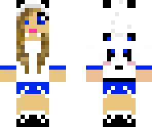 blue panda girl