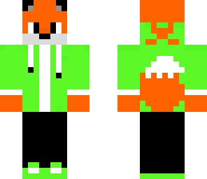 foxy in a creeper hoodie