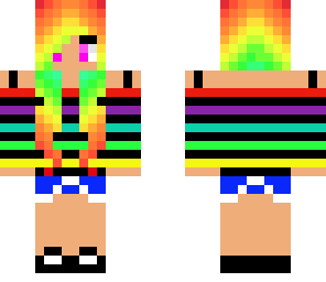 rainbow colorful girl