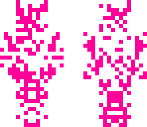 splattered pink