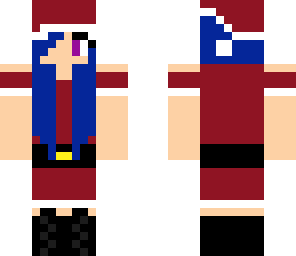 christmas dress girl with blue hair