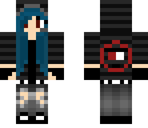 emo girl with party poison symbol