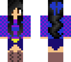 pretty purple-blue girl