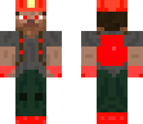 red minecraft miner