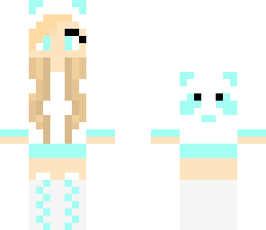 blue panda girl