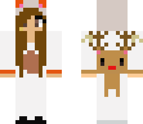 girl with raindeer