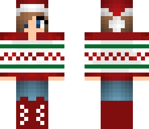 short haired christmas sweater girl