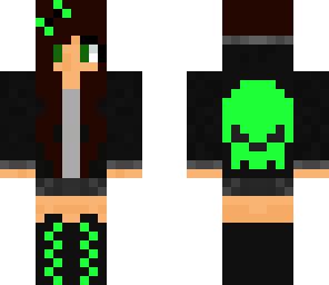 acid green skull