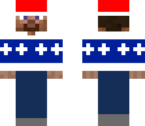 steve christmas sweater and santa hat