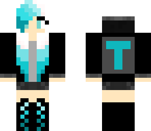 blue ombre girl
