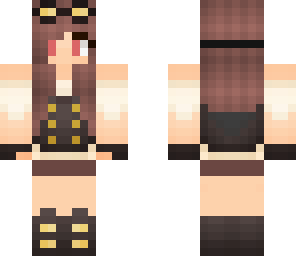 steampunk red eyes girl