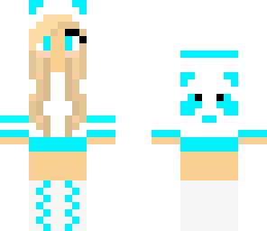 cool blue panda girl
