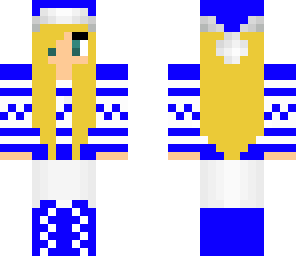 blue santa girl