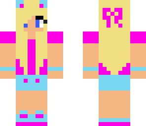 pink and blue kitty