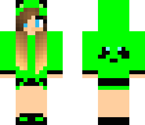 green panda girl
