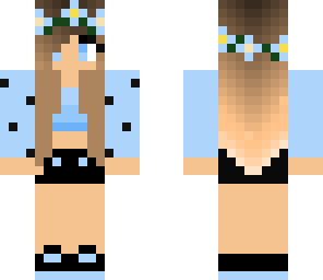 blue and black girl