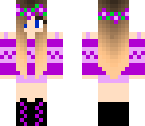 cute purple flower girl
