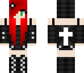 red emo haired girl