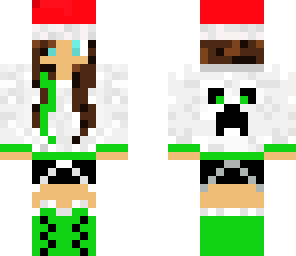 green creeper girl with sanda hat