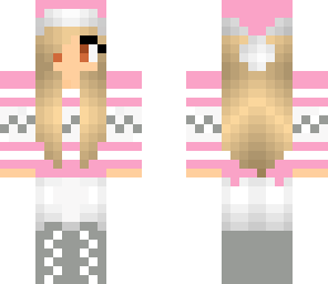 cozy pink winter girl