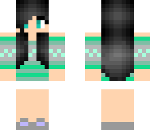 black haired winter girl