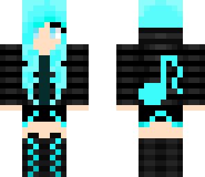 neon blue girl