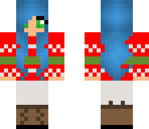 cyan hair christmas