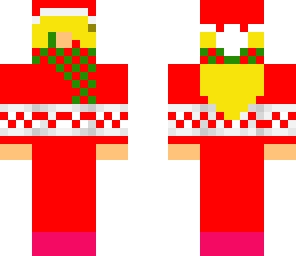 christmas girl red