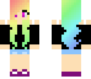rainbow haired girl