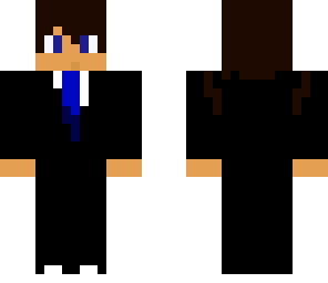 man in blue tie