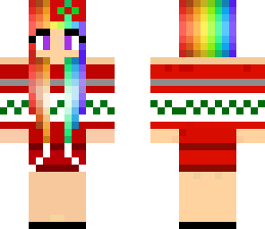 rainbow christmas girl
