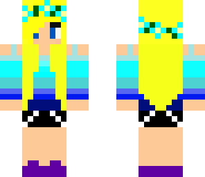 blue flower crown girl